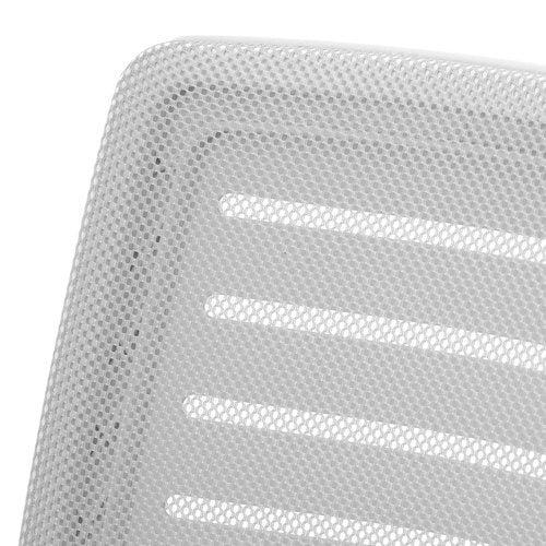 OCH-HD-STRIPE-WH Oikiture Mesh Office Chair Breathable Backrest White