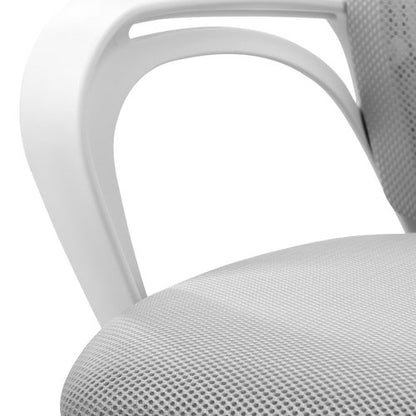 OCH-HD-STRIPE-WH Oikiture Mesh Office Chair Breathable Backrest White