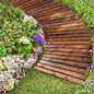 OD-WD-PWC-CA-2PC Livsip 2PC Curved Garden Wooden Pathway 8ft Roll-Out Curved Wood Walkway Backyard