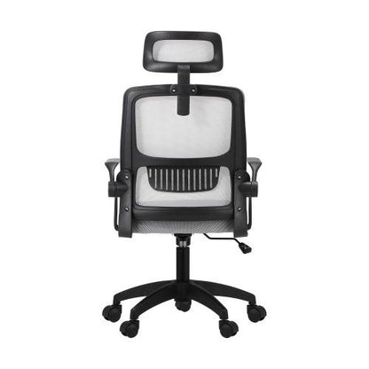 OCH-B3-MESH-BKGY Oikiture Mesh Office Chair Fabric Seat Black & Grey