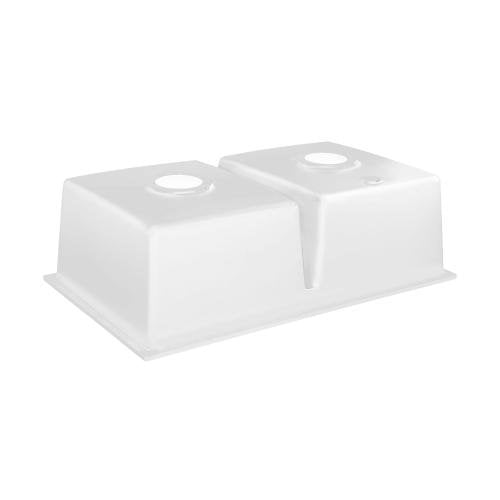 GSK-7745D-WH Welba Kitchen Sink Basin Stone Sink Bathroom Laundry Double Bowl 770mmx450mm WH