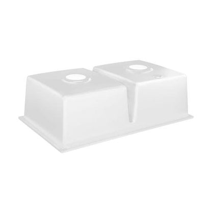 GSK-7745D-WH Welba Kitchen Sink Basin Stone Sink Bathroom Laundry Double Bowl 770mmx450mm WH