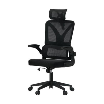 OCH-DBACK-MESH-BK Oikiture Mesh Office Chair D-Shape Back Support Black