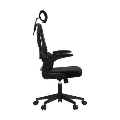 OCH-DBACK-MESH-BK Oikiture Mesh Office Chair D-Shape Back Support Black