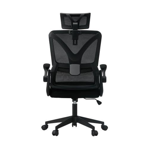OCH-DBACK-MESH-BK Oikiture Mesh Office Chair D-Shape Back Support Black