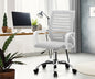 OCH-HD-STRIPE-WH Oikiture Mesh Office Chair Breathable Backrest White