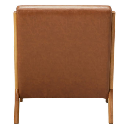 ACH-AGB7-LEA-BR Living Fusion Kamden Faux Leather Armchair