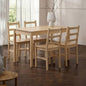DIN-RONI-SET5-WD 4 Seater Abriana Pine Wood Dining Table & Chair Set