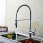 82H10-CHR Chrome Finished Brass Spring Kitchen Faucet - Pull Out Spray Head (D-82H10-CHR)