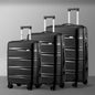 LGS-TUMI-3PC-BK Mazam 3PCS Luggage Suitcase Trolley Set Travel PP Case TSA Lock Storage Black