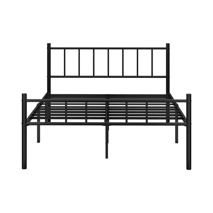 MBF-COMA-D-BK Oikiture Bed Frame Double Size Metal Base Platform Foundation Black