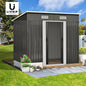 GS-4X6-GY-AB+BASE Livsip Garden Shed Outdoor Storage Sheds 1.94x1.21M Workshop Cabin Metal Base