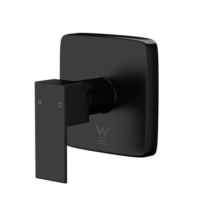 SH-SM-SQ-120-BK Welba Shower Mixer Tap Bathroom Wall Tapware Brass Tapware Square Black