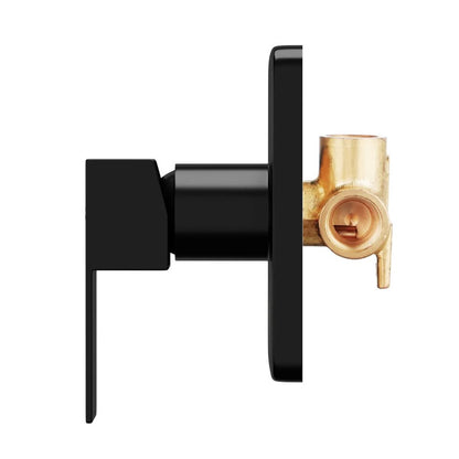 SH-SM-SQ-120-BK Welba Shower Mixer Tap Bathroom Wall Tapware Brass Tapware Square Black
