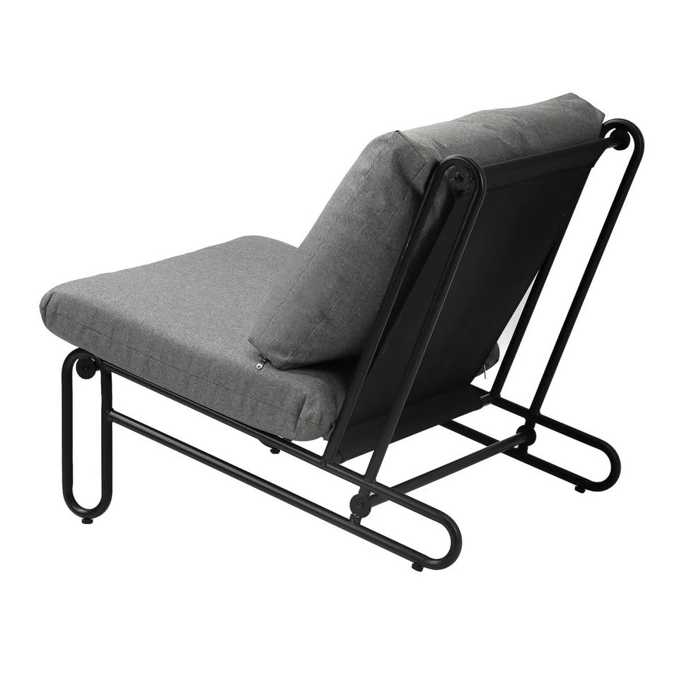 ODSS-KOLHU-2CH-GY Livsip 2PC Outdoor Lounge Chairs Patio Furniture Garden Sofa with Cushions Grey