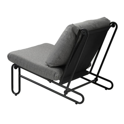 ODSS-KOLHU-2CH-GY Livsip 2PC Outdoor Lounge Chairs Patio Furniture Garden Sofa with Cushions Grey