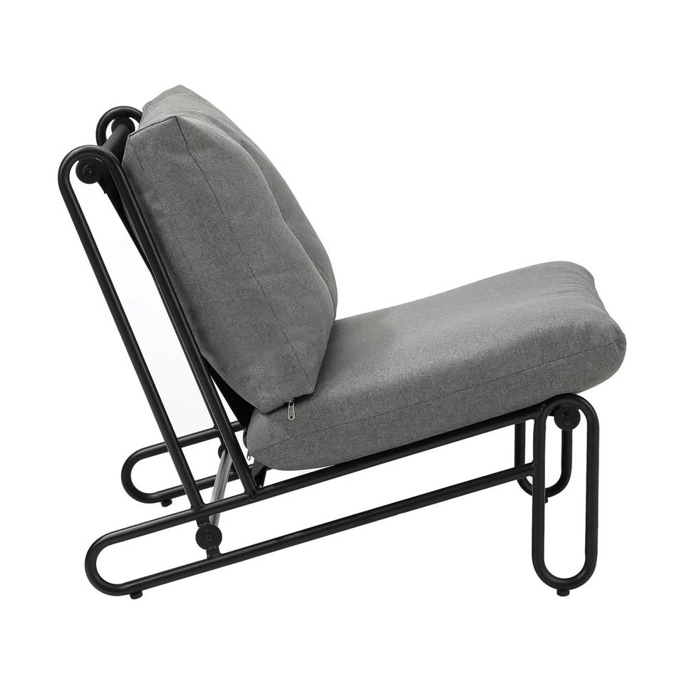 ODSS-KOLHU-2CH-GY Livsip 2PC Outdoor Lounge Chairs Patio Furniture Garden Sofa with Cushions Grey