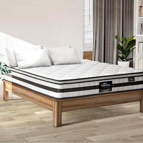 MAT-A12-M754-D BEDRA BEDDING Double Mattress Pillow Top Cool Gel Foam Bonnell Spring 21cm