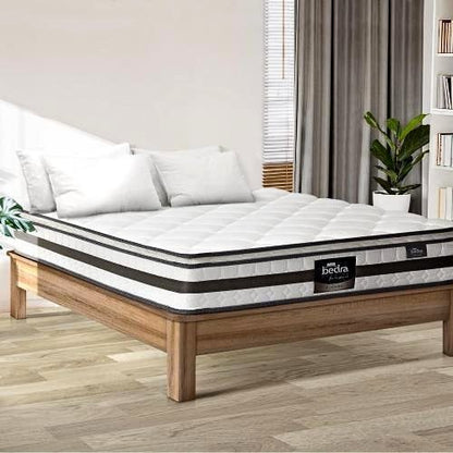 MAT-A12-M754-D BEDRA BEDDING Double Mattress Pillow Top Cool Gel Foam Bonnell Spring 21cm