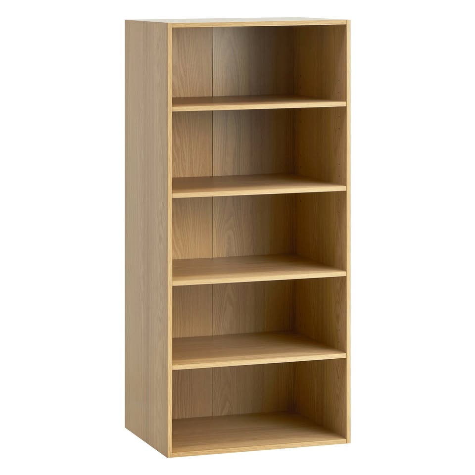 WA-MEXI-113-5S-WD Natural Cassandra 5 Shelf Wardrobe