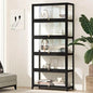 SB-DISPLAY-580-BK Oikiture Display Cabinet 5 Tiers Clear Door Black