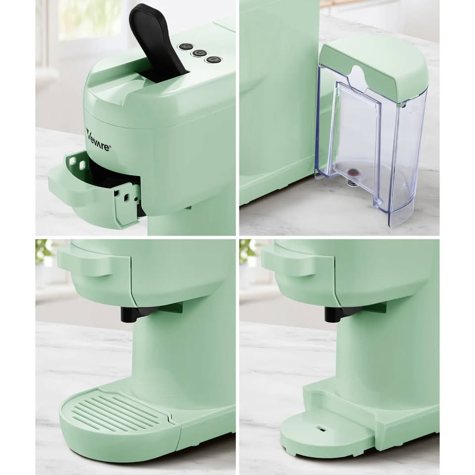 CM-3IN1-A1-MT Vevare Capsule Coffee Machine 19 Bars 3in1 Nespresso/Dolce-Gusto Maker Mint