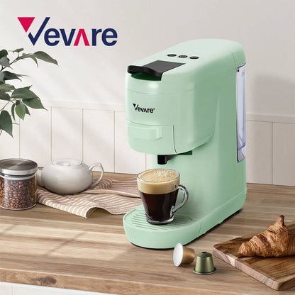 CM-3IN1-A1-MT Vevare Capsule Coffee Machine 19 Bars 3in1 Nespresso/Dolce-Gusto Maker Mint