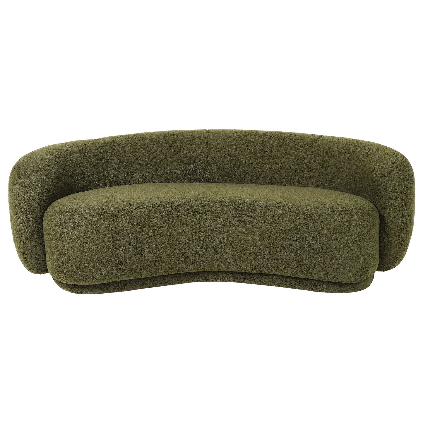 ACH-CASEW-SP-GN LivingFusion Millie 3 Seater Rounded Teddy Sofa Green