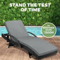 SL-B1-BK Livsip Adjustable Outdoor Patio Wicker Sun Lounger Day Bed Sofa Waterproof Black