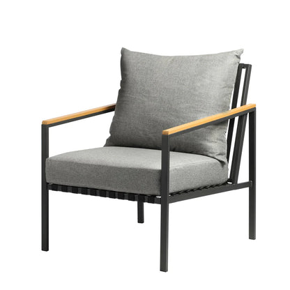 OPS-SOFA-CH-BK Outdoor Lounge Dining Chairs Patio Furniture Lounge Setting