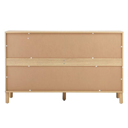 COD-YAMA-6D-WD-AB Elida Rattan 6 Drawer Chest Wood Color | Indoor Furniture