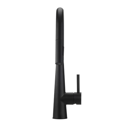 POKF-SL-440-BK Welba Brand New Kitchen Mixer Tap Pull Out Faucet 2-Mode Sink Basin Swivel Black