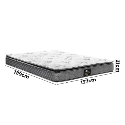 MAT-A8-SENA-D Double Mattress Breathable Luxury Bed Bonnell Spring Foam Medium 21cm
