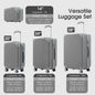 ZU-LGA4PC-GY ZUNI 4PCS Luggage Suitcase Trolley Set Travel TSA Lock Storage Hard Case