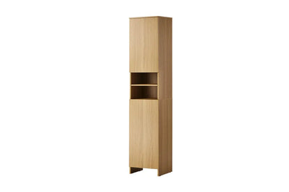 ST-CAB-A24-WD- Oikiture Bathroom Cabinet Tall Slim Floor Cupboard Natural