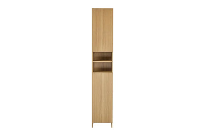 ST-CAB-A24-WD- Oikiture Bathroom Cabinet Tall Slim Floor Cupboard Natural