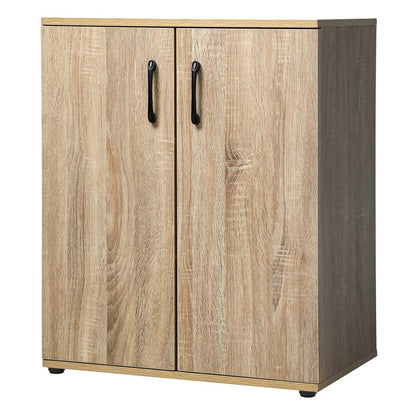 ST-CAB-NEW-C8-WD Oikiture Storage Cabinet Bathroom Cabinet Freestanding Cupboard Organiser Wooden