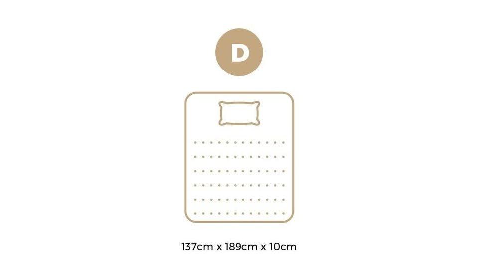 MT-MF-B1-10GL-D-BLWH Memory Brand New Foam Mattress Topper Reversible Cool Gel 10cm Double