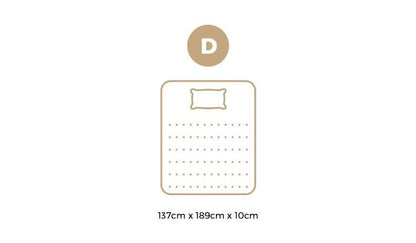 MT-MF-B1-10GL-D-BLWH Memory Brand New Foam Mattress Topper Reversible Cool Gel 10cm Double