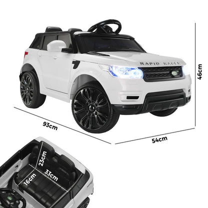 ROC-RNGRV-WH Mazam Ride On Car Electric Vehicle Toy Remote Cars Kids Gift MP3 LED light 12V