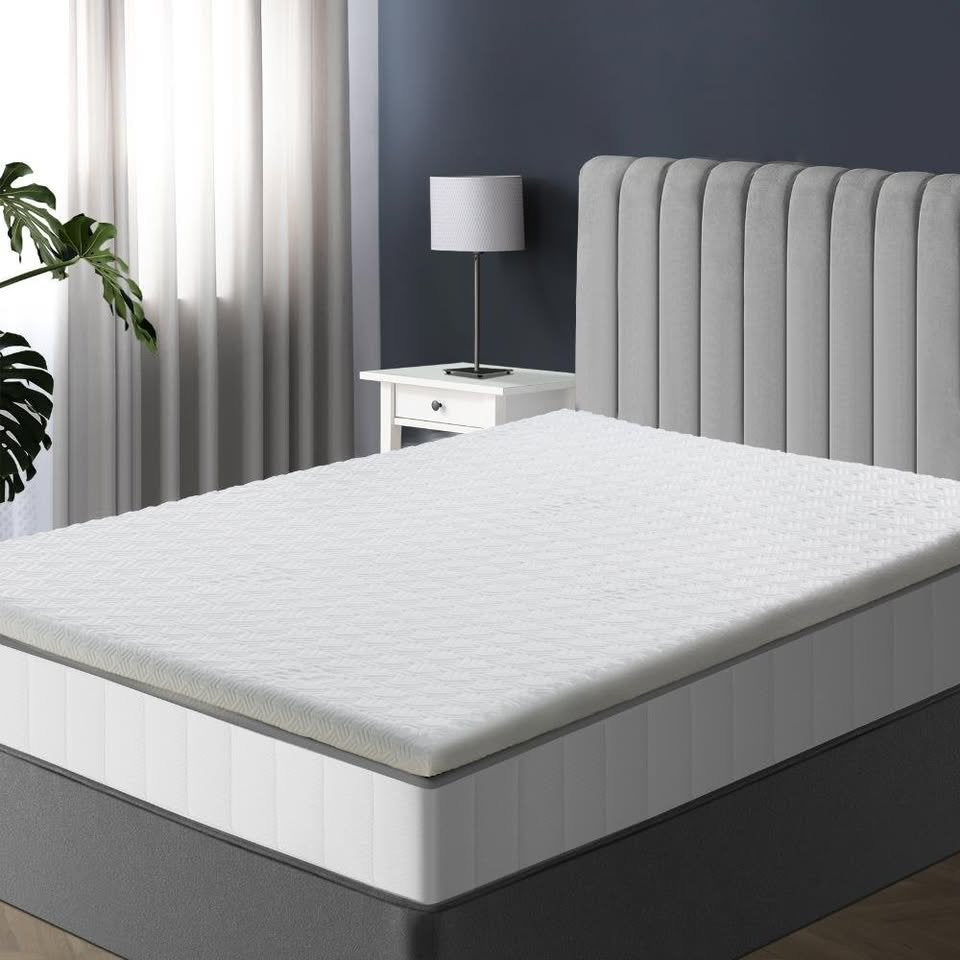 MT-MF-B1-10GL-D-BLWH Memory Brand New Foam Mattress Topper Reversible Cool Gel 10cm Double