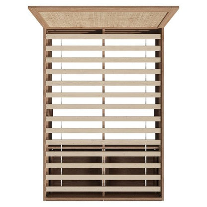 BF-MARX-D-WD-ABCD Holly Rattan Platform Single Bed with Underbed Drawers