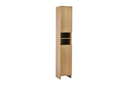 ST-CAB-A24-WD- Oikiture Bathroom Cabinet Tall Slim Floor Cupboard Natural