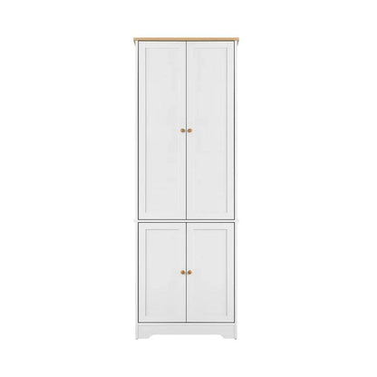 SB-NED-A30-WHWD-AB Oikiture Buffet Sideboard Storage Cabinet Kitchen Cupboard Pantry Wardrobe Shelf