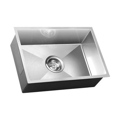SSK-C-4530-SI Welba 45X30CM Stainless Steel Sink Single Bowl with Waste Silver
