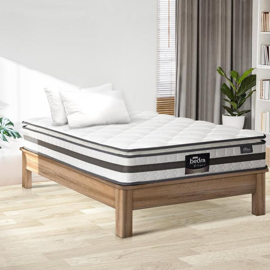 MAT-A12-M754-KS King Single Mattress Pillow Top Bed Bonnell Spring Foam 21cm