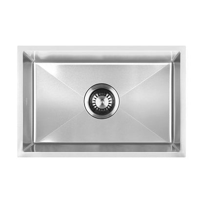 SSK-C-4530-SI Welba 45X30CM Stainless Steel Sink Single Bowl with Waste Silver
