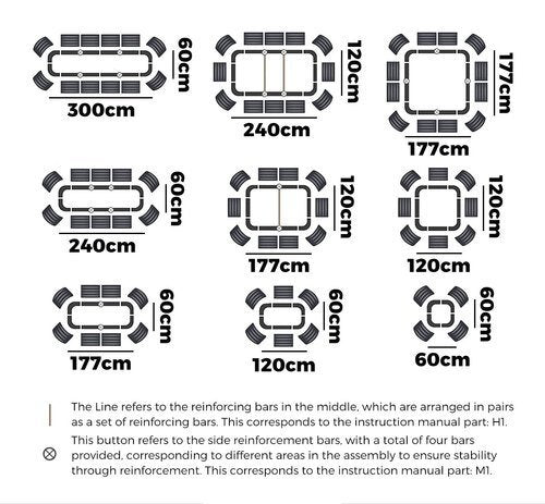 GB-AR40-2412-GY Livsip 9-IN-1 Raised Garden Bed Oval Galvanised Steel 40CM H