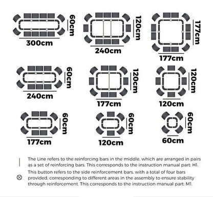 GB-AR40-2412-GY Livsip 9-IN-1 Raised Garden Bed Oval Galvanised Steel 40CM H