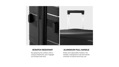 LGS-BEVEL-28-BK Mazam 28" Luggage Suitcase Trolley Set Travel TSA Lock Storage PP Case Black